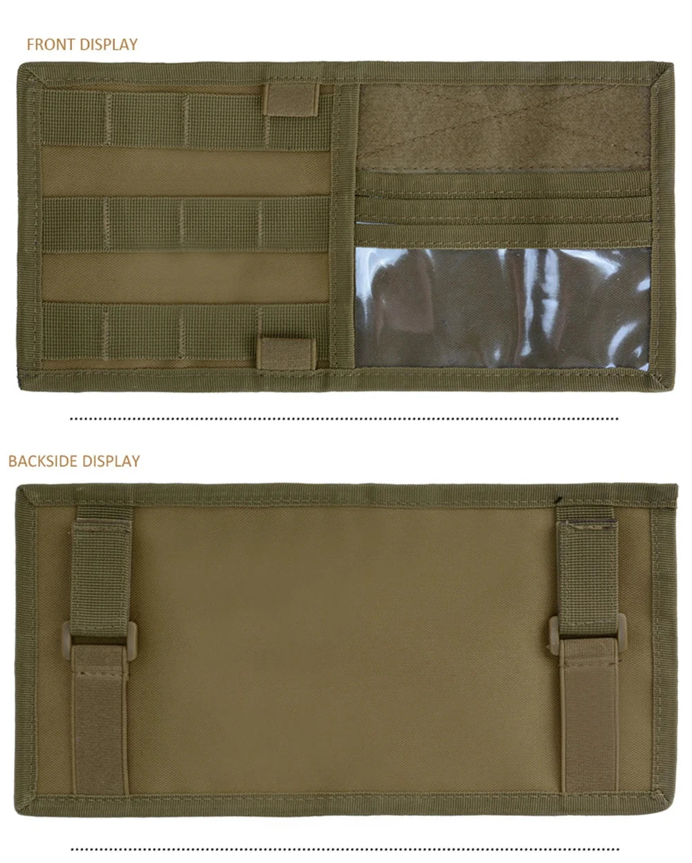 Car Sun Visor Organizer – Molle Panel with Zipper Pouch & Glasses Clip