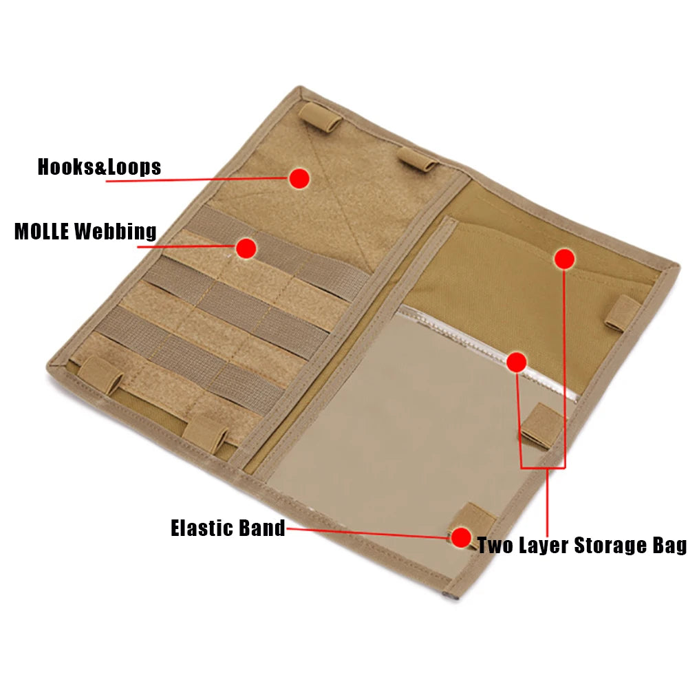 Car Sun Visor Organizer – Molle Panel with Zipper Pouch & Glasses Clip