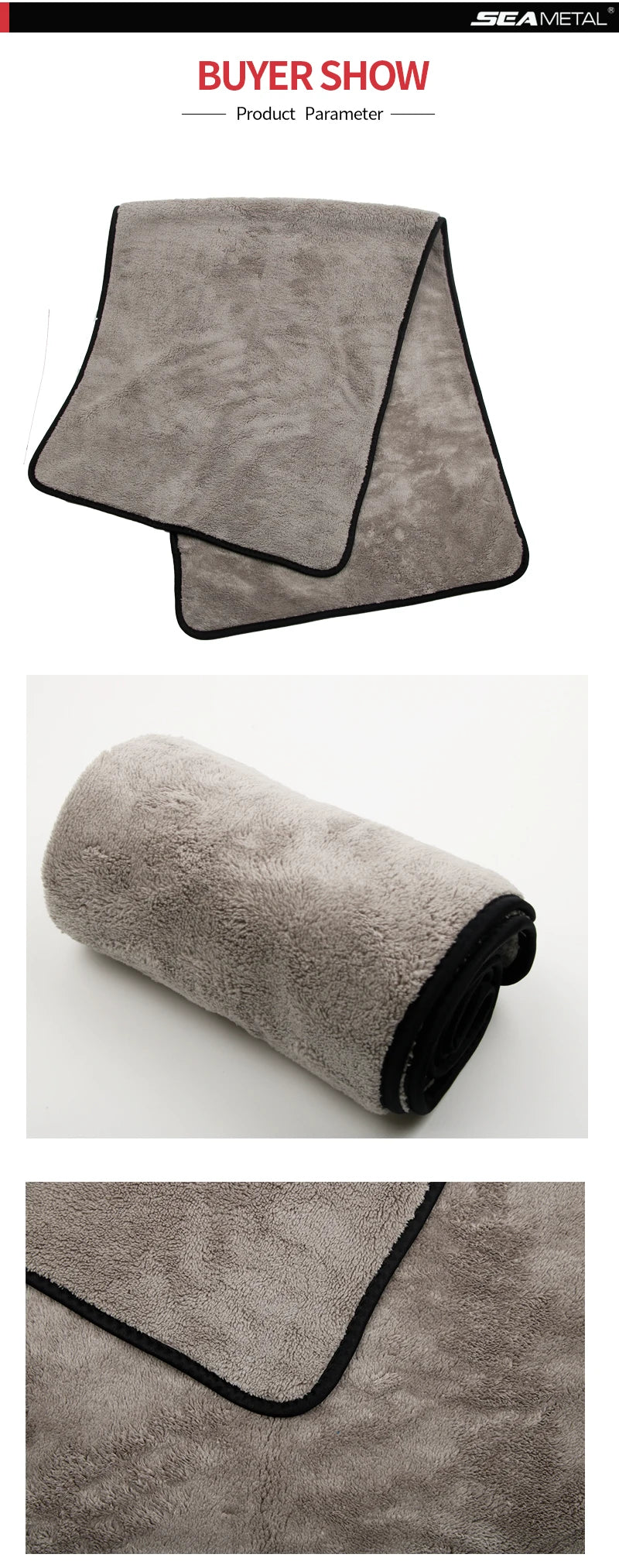 SEAMETAL Ultra-Soft Microfiber Car Washing & Drying Towel – High Absorbency