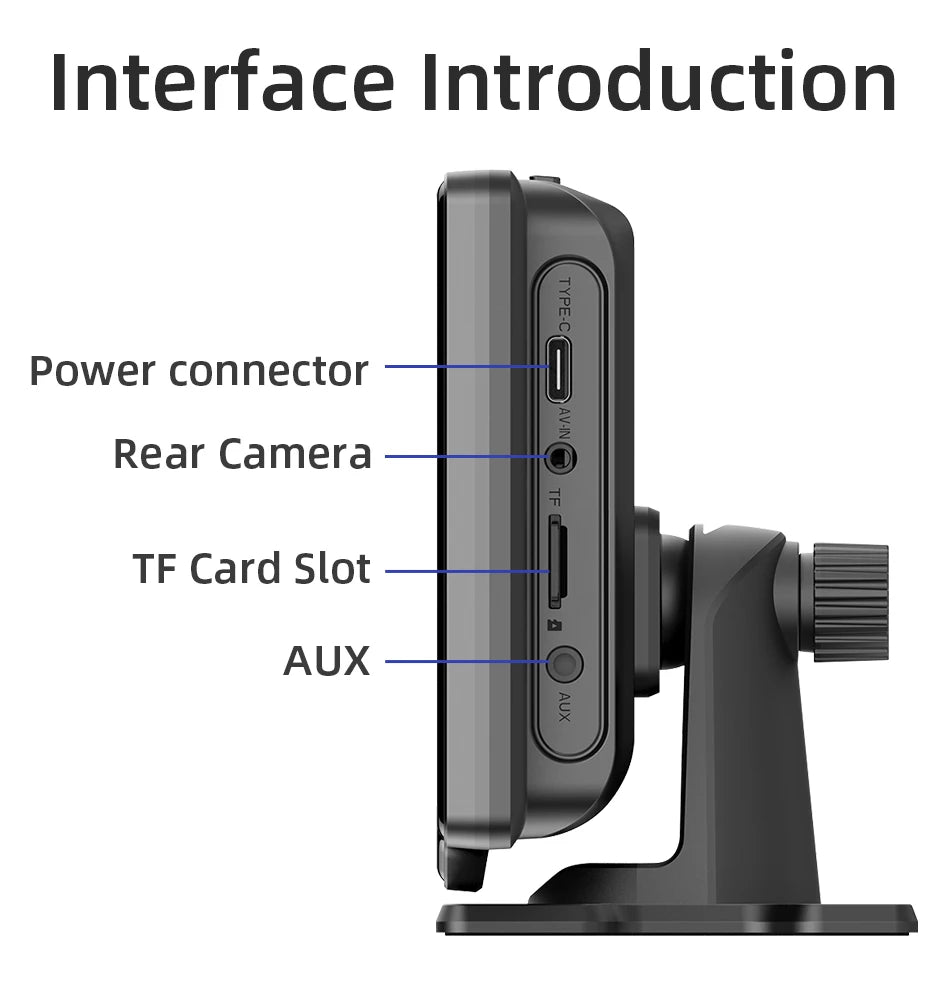 10.26" Car Mirror Radio with Wireless CarPlay & Android Auto – BT, AUX, FM Stereo