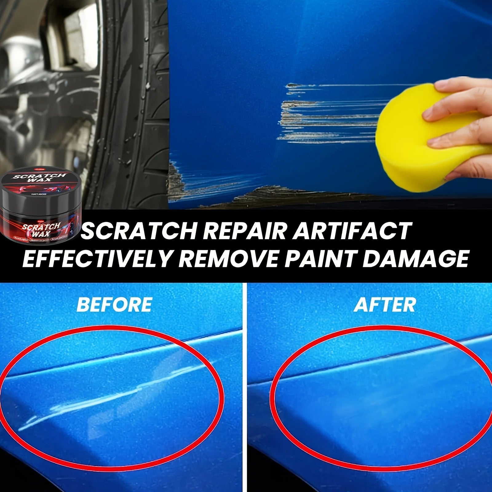 Car Scratch Repair Kit For repairing paint scratches, polishing to remove scratches, body polishing and anti-scratch waxing