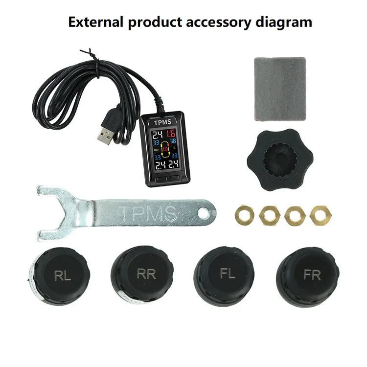 Intelligent TPMS Tire Pressure Monitoring System – Compact & Car-Specific Design