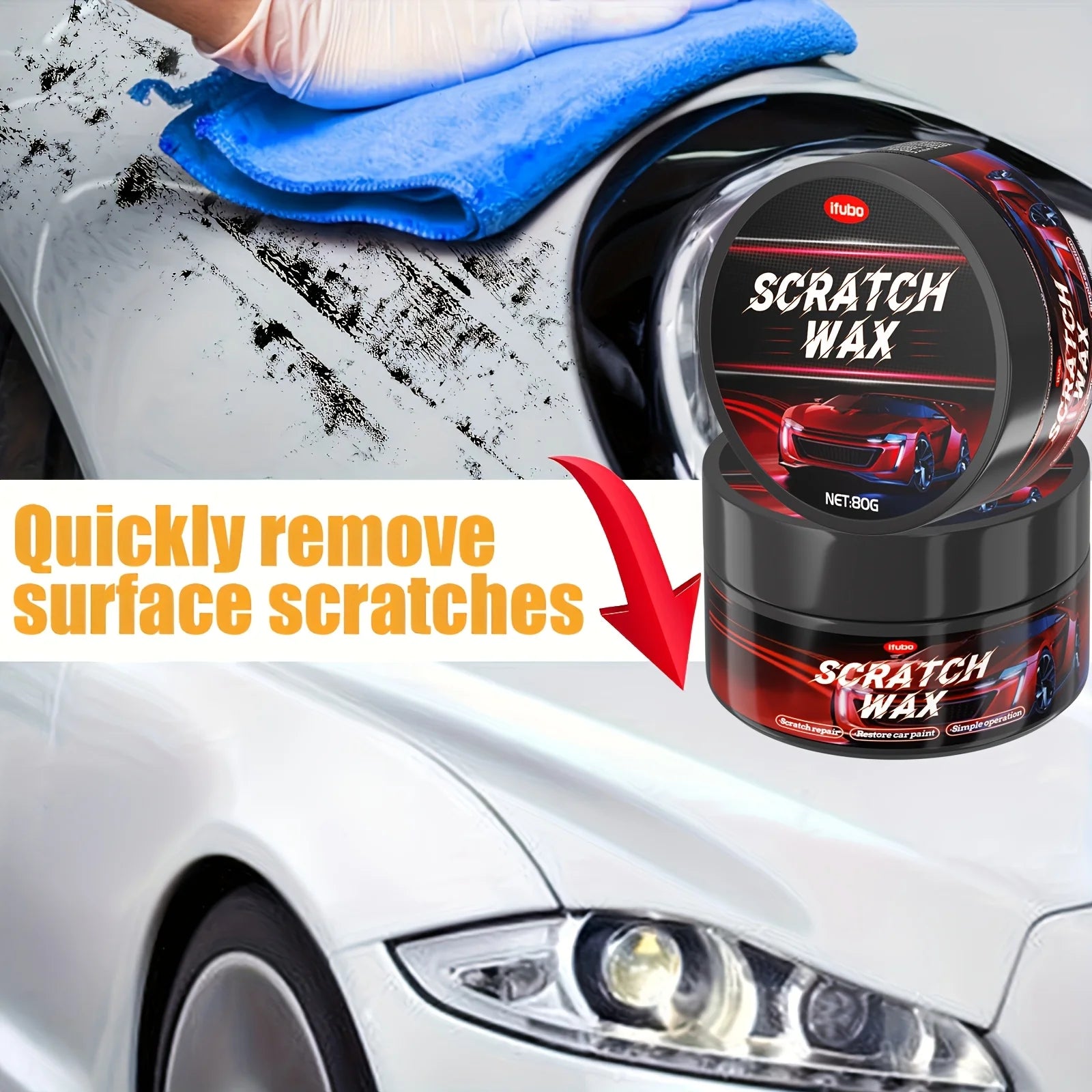 Car Scratch Repair Kit For repairing paint scratches, polishing to remove scratches, body polishing and anti-scratch waxing