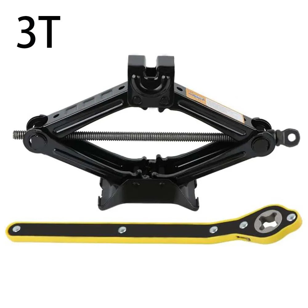 2T/3T Car Scissor Jack with Wrench – Emergency Crank Lift for SUVs & Vehicles
