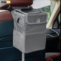 Car Trash Can with Lid – Leakproof, Collapsible Oxford Cloth Bin