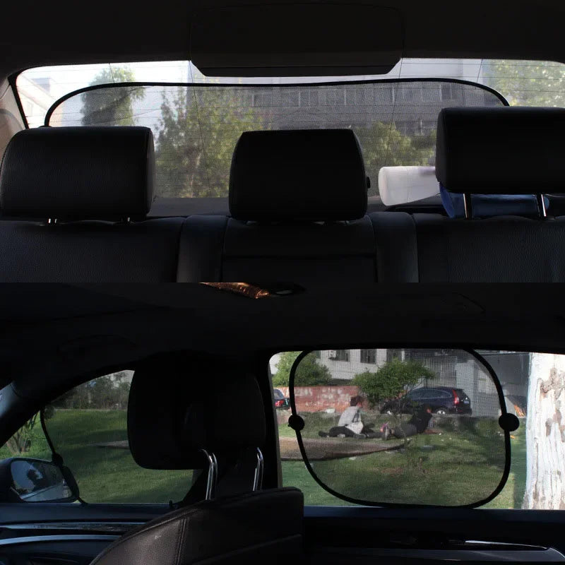 Car Window Sunshade – Mesh UV Protection for Side & Rear Windows