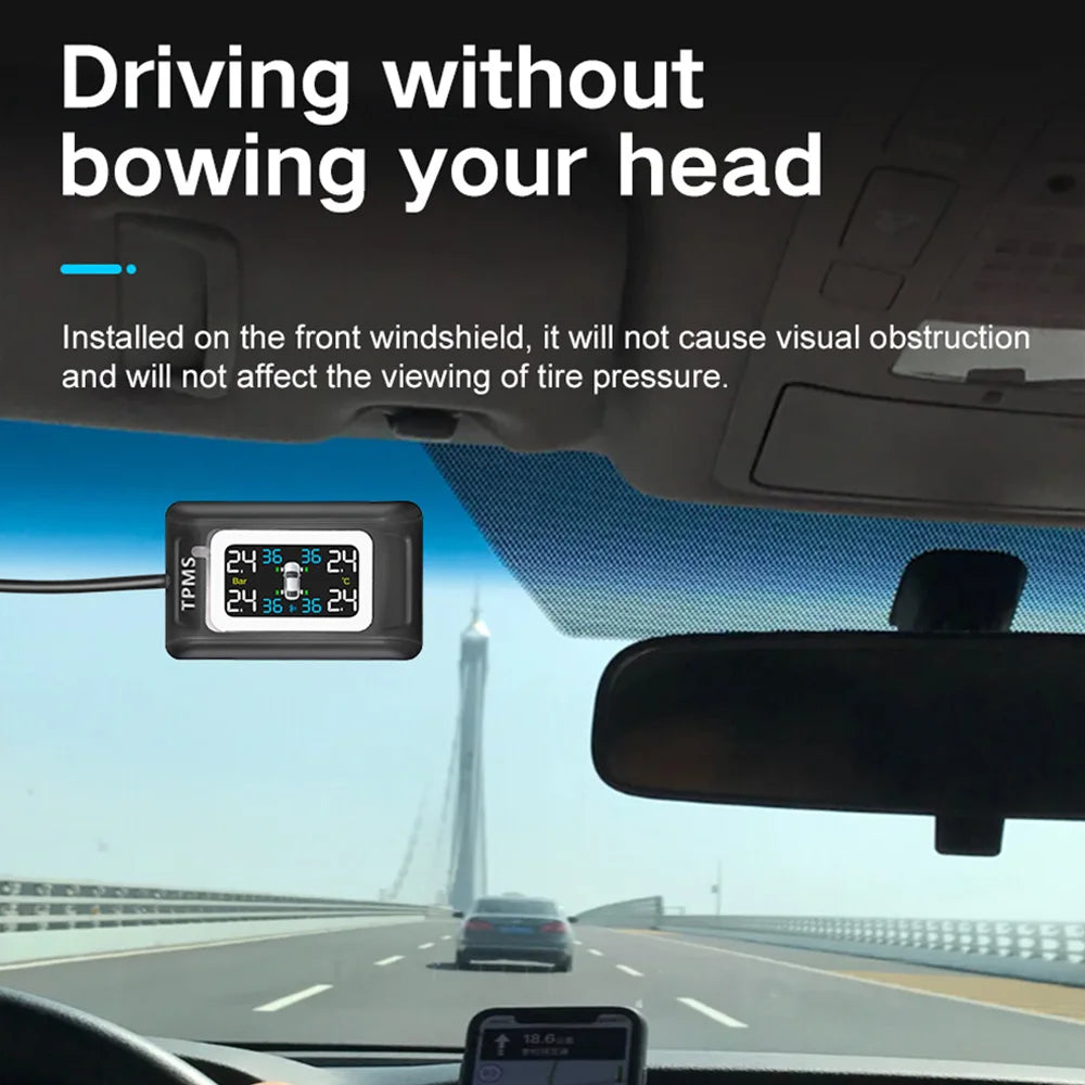 Intelligent TPMS Tire Pressure Monitoring System – Compact & Car-Specific Design