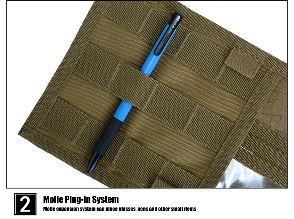 Car Sun Visor Organizer – Molle Panel with Zipper Pouch & Glasses Clip