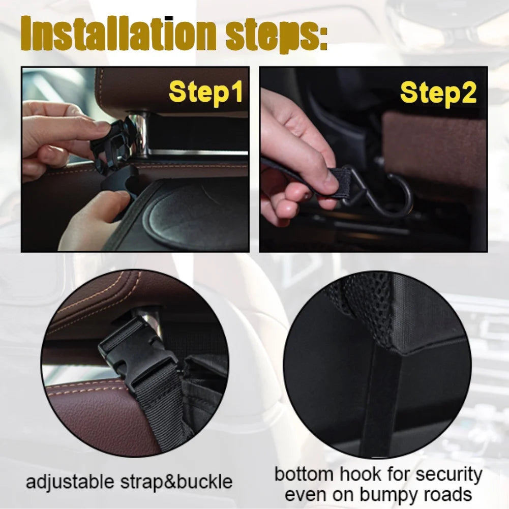 Car Trash Can with Lid – Leakproof, Collapsible Oxford Cloth Bin